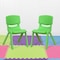 Flash Furniture Green Plastic Stackable School Chair with 12" Seat Height, PK2 2-YU-YCX-001-GREEN-GG - alternate 1